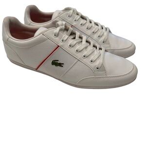 Lacoste Nivolor 0721 1 P CMA Mens White Leather Lifestyle Sneakers Shoes Sz 9